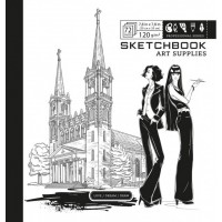 Скетчбук 36/120 В5 б/лін. картон. обкл. №7БЦ/БК290/1/21365/Мандарин/(10)