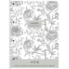 Коледж-блок A4+ 80 аркушів лінія матова ламінація, кремовий блок (4) (36) №A4-080-6700 L Школярик
