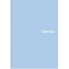 Блокнот на пружині A5 80 аркушів клітинка пластикова обкладинка Genius (4) (80) A5-080-6804 K Школярик
