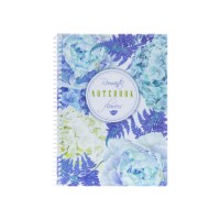 Блокнот на пружине A5 80 листов клетка пластиковая обложка Economix Spring Mood: Swan (8) (48) №E21952-02