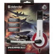 Наушники Defender Warhead G-120/64098 2 м red/white микрофон