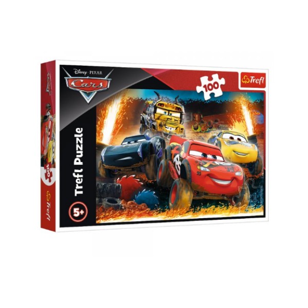 Пазлы Trefl 100 элементов Экстремальная гонка. Дисней Тачки