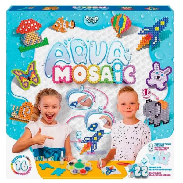  Набор креативного творчества Aqua Mosaic на украинском DankoToys (10) №AM01-02