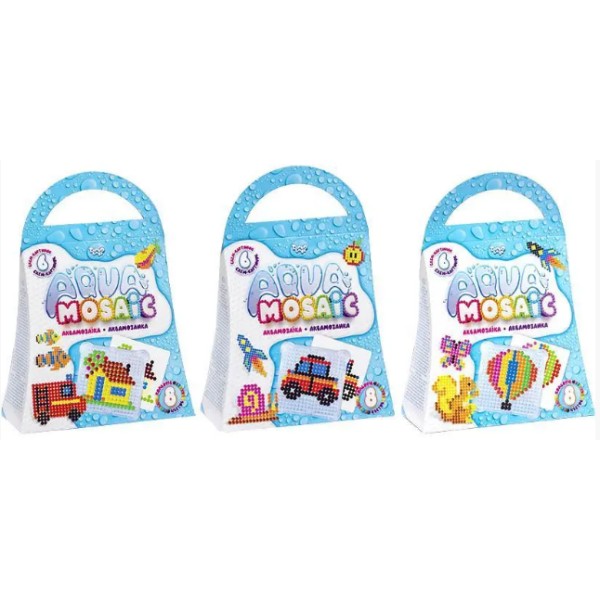 Набір креативної творчості Aqua Mosaic Комільфо українською DankoToys (12) (24) №AM-02-1,2,3 