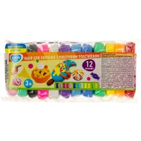 Набір для ліплення Lovin'Do з повітряним пластілином 12 кольорів (45) №70137  