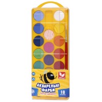 Акварель 18 кольорів Школярик з пензликом (30) №83210900 