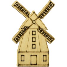 Магніт Вітряк 6х4см фанера асорті (5)  