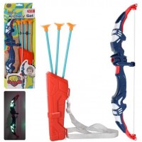 Лук стріли на присосках 3 шт, 40 см, світиться, на батарейці, в коробці 15х44х3см №MR0687  