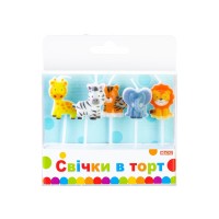 Набір свічок в торт Africa 5 шт 3D Maxi (48) №MX629291