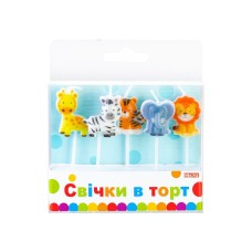Набір свічок в торт Africa 5 шт 3D Maxi (48) №MX629291
