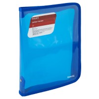 Папка "Axent" В5 №1802-22-А об'ємна, на блиск.прозора,синя (48)