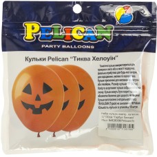 Набір кульок повітряних латексних 12" 30см Гарбуз Хеловін 10 шт Pelican (5) №828008    