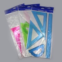 Набір геометричний 4 предмети лінійка 30 см, транспортир, 2 трикутники (24) (288) №DSCN1630  