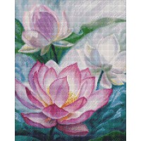 Набір з алмазною мозаїкою "Світло на ставку" 40х50см №АМO7282/Ідейка/