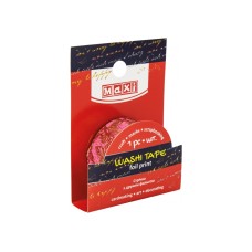 Стрічка клейка декор. "Maxi" з принтом фольгою 15ммх5м №MX62075(20)