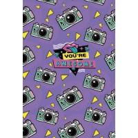 Блокнот А5 80арк. кліт. карт. інтегр. обкл. софт тач+голограф. тиснення №A5-IC-080-7006K/Школярик/(4)(32)