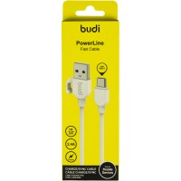 Кабель USB > Type-C Budi 3A 1м white №DC227T10W/Breidon/