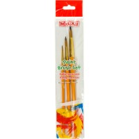 Набір пензлів 3шт "Maxi" №MX60874 синтетика (круглі 2,8,12) коротка ручка