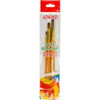 Набір пензлів 3шт "Maxi" №MX60881 синтетика (пласкі 4,10,12) коротка ручка