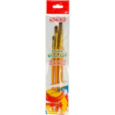 Набір пензлів 3шт "Maxi" №MX60881 синтетика (пласкі 4,10,12) коротка ручка