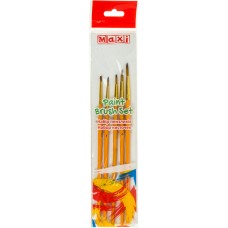 Набір пензлів для декору 5шт "Maxi" №MX60889 синтетика (круглі №2/0,1,2,4,5) коротка ручка