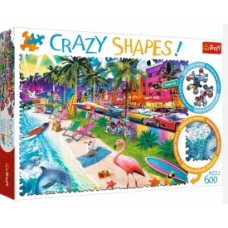 Пазли Trefl 600ел. Шалені пазли.Пляж Маямі №11132