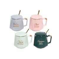 Чашка-заварник керам. 420мл "Люблю життя" з кришкою і ложкою №927-219/Bonadi/(1)(24)