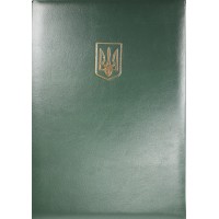 Папка А4 "Герб" з тисн. зелена №СП0076/Вінпап/