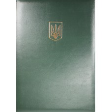 Папка А4 "Герб" з тисн. зелена №СП0076/Вінпап/