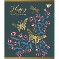 Зошит А5 YES 96арк. кліт. мат. ВДЛ+ УФ-виб+Pantone Gold "Happy" №766901(5)(60)