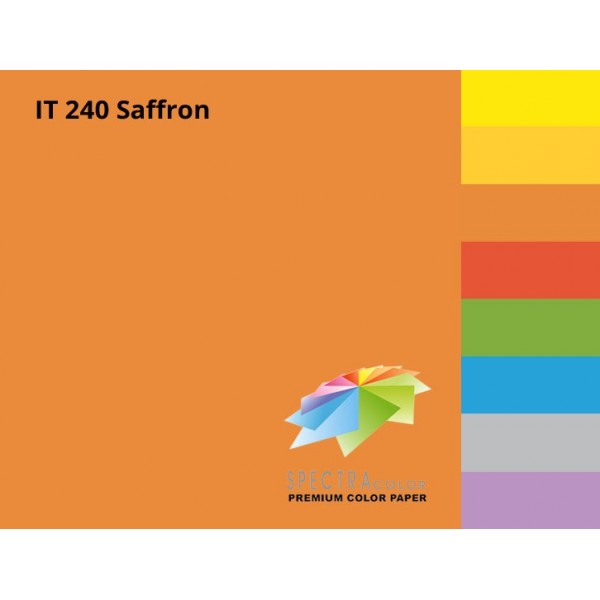 Папір кольор. А3 160г/м інт. Spectra Color Saffon 240 (помаранчевий)(250)