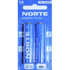 Батарейки Norte Power Plus R6-AA-C2 zinc-cardon/блістер 2шт(20)(600)
