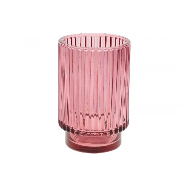 Підсвічник скло 13см бордовий №527-748/Bonadi/(4)(24)