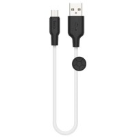 Кабель USB > microUSB HOCO X21 Silicone 0.25м black/white(30)