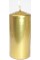Свічка циліндр."Bispol" 50/100 h-20см/d-5х10см золотий металік 213/Польща/(8)