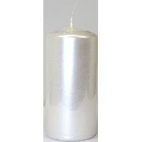 Свічка циліндр."Bispol" 50/100 h-20см/d-5х10см білий перлинний 190/Польща/(8)