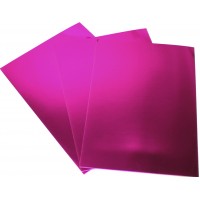 Картон кольор. А4 одностор. 3арк. дзеркальний,фуксія №NPT-007/4411/Мандарин/(50)(120)