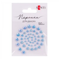 Набір перлин самокл. "Santi" лілов.-райдужн. (50шт) №742975(10)