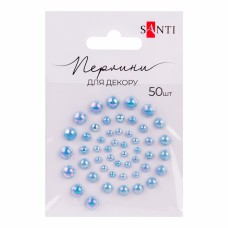 Набір перлин самокл. "Santi" лілов.-райдужн. (50шт) №742975(10)