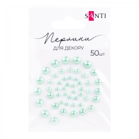 Набір перлин самокл. "Santi" св.-блакитн. (50шт) №742979(10)