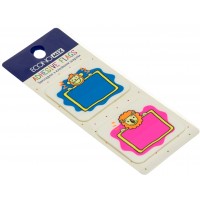 Стикеры-закладки пластиковые Economix  Lion & monkey 40 х45 мм 40 шт ассорти (48) №E20966-02
