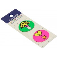  Стікери-закладки пластикові Economix Fun heart and mushroom 35 х40 мм 40 шт (48) №E20969-01