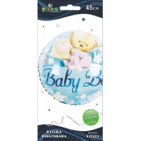 Кулька повітр. фольгована "Baby Boy ведмедики блакитна" 45см №835223/Pelican/(1)