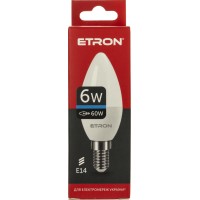 Лампа "Etron Light Power" LED 1-ELP-096 C37 6Вт 6500K Е14(10)