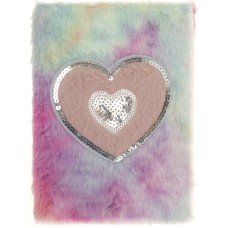 Блокнот А5 80арк. кліт. пухнастий "Серце" mix №MRB2219-11(60)(120)