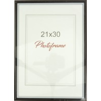 Фоторамка "LA" 21х30 №LA-068 чорна,біла оторочка(20)