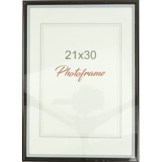 Фоторамка "LA" 21х30 №LA-068 чорна,біла оторочка(20)