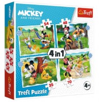 Пазли Trefl 4в1 Вдалий день для Міккі.Міккі Маус №34604(8)