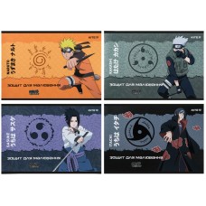Зошит для малюв. на скобі 12/100 А4 "Naruto" гібр. лак+УФ лак №NR23-241/Kite/(20)(160)