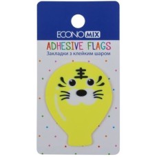 Стікери-закладки пласт. "Economix" Fun balloons 40х50мм 20шт асорті №E20967-01(48)
